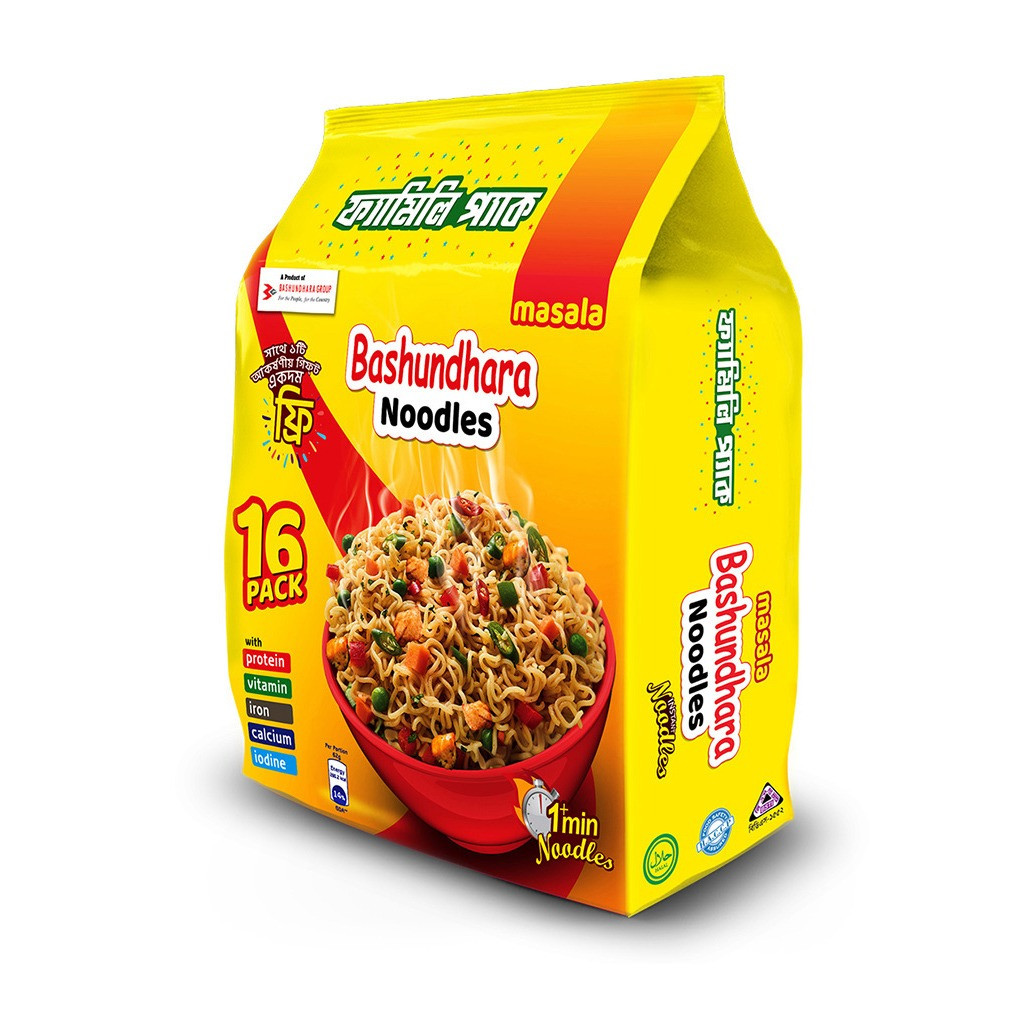 Bashundhara Instant Noodles Masala (16 Pack)